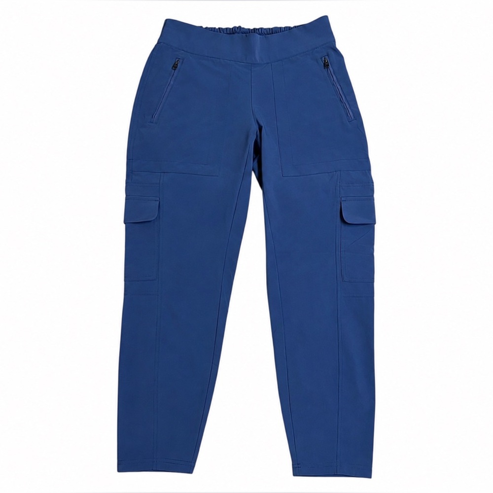 Athleta Endless High Rise Cargo Pants Womens 4P Navy Travel Hiking Stretch